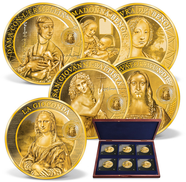 6er Komplett-Set Feingoldmünzen "Leonardo Da Vinci" CH_1739627_1