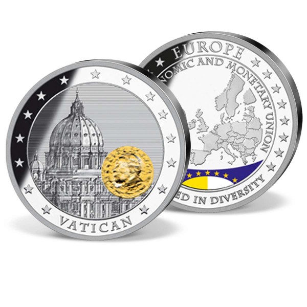 Inlayprägung  10 Jahre Euro-Münzen Vatikan CH_8435809_1