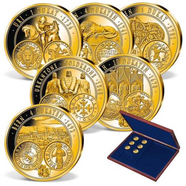 6er Komplett-Set "Schweizer Währungsgeschichte" in Gold CH_9413228_1