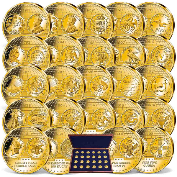 24er Komplett-Set "Die teuersten Münzen der Welt" CH_8324325_1
